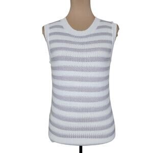 Striped Medium Large Be Cool Sweater Vest Tank Top